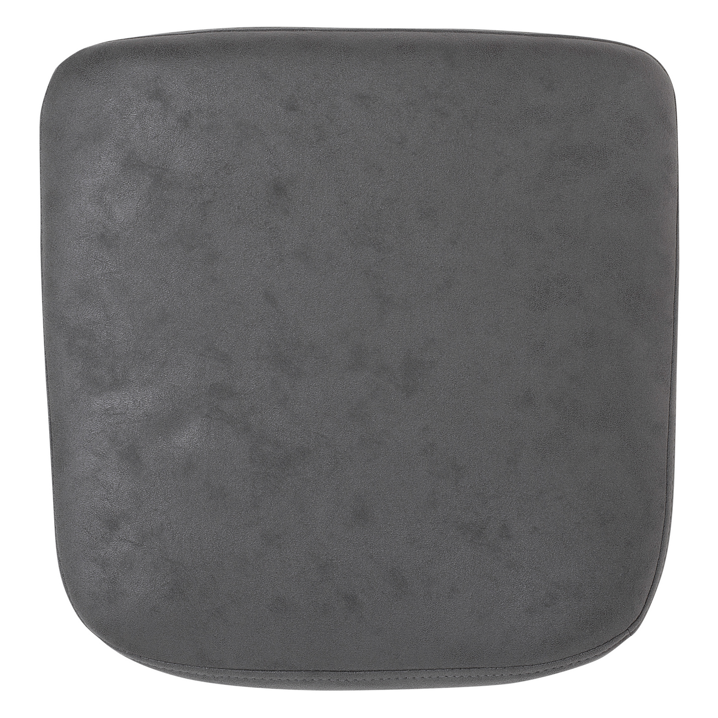 Dining Chair Grey Faux Leather Cushioned Seat Wood Legs