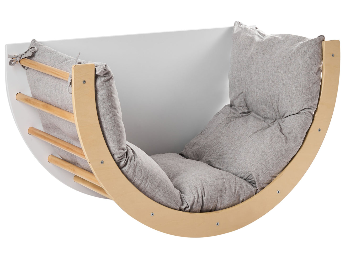 Climbing Arch Light Brown Pine Wood 3-In-1 Montessori Chair