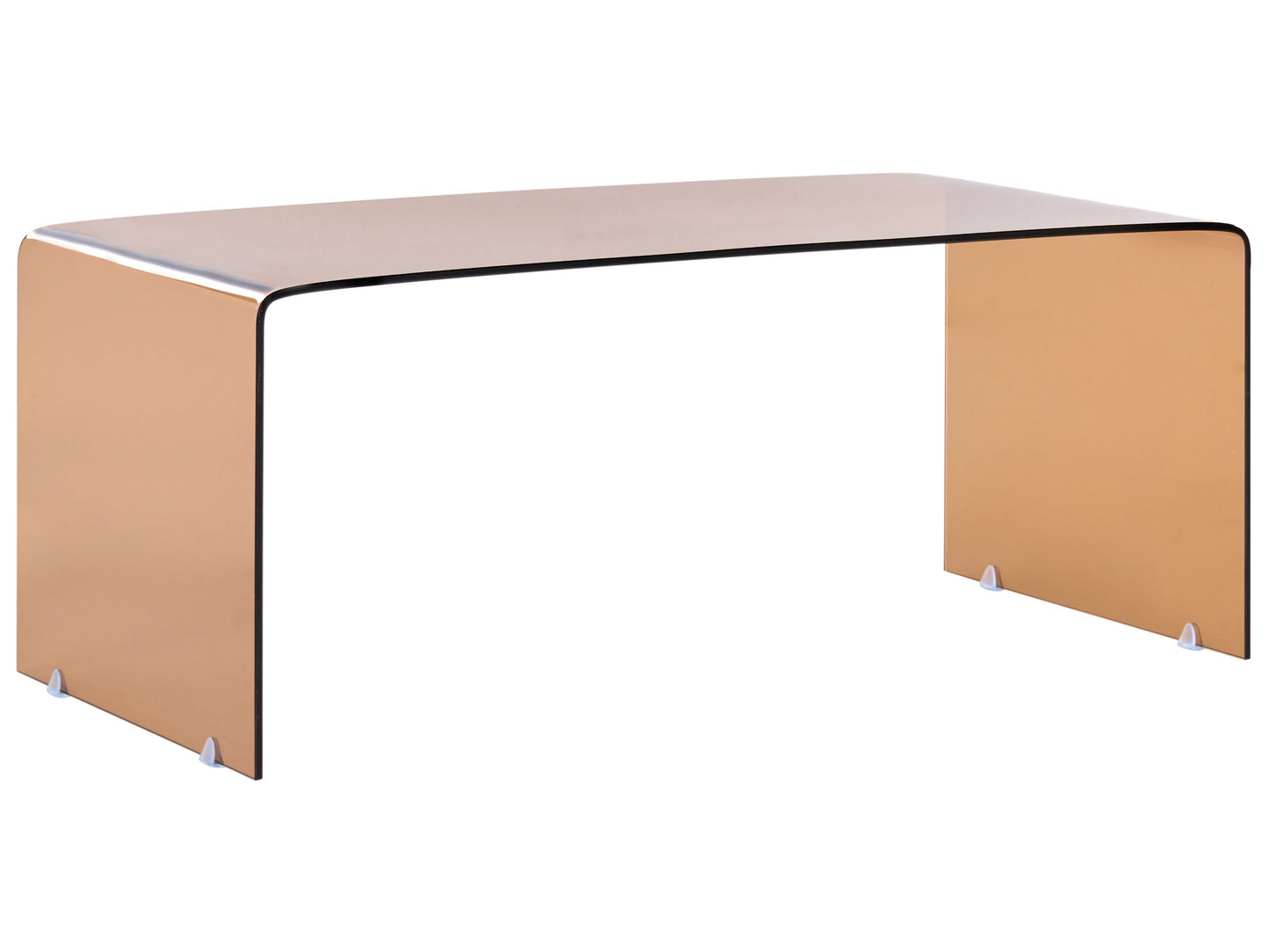 Modena Glass Coffee Table Brown 100 x 50 Semi Transparent