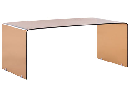 Modena Glass Coffee Table Brown 100 x 50 Semi Transparent