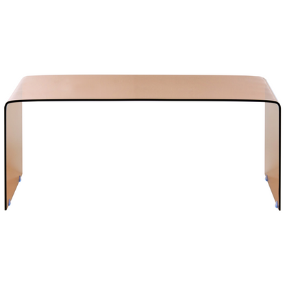 Modena Glass Coffee Table Brown 100 x 50 Semi Transparent