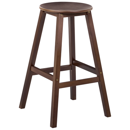 Timberline Bamboo Bar Stools Set Of 2 Dark Brown Wood Classic