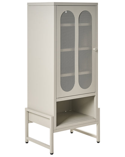 Home 1 Door Beige Cashmere Steel Sideboard With Perforated Doors