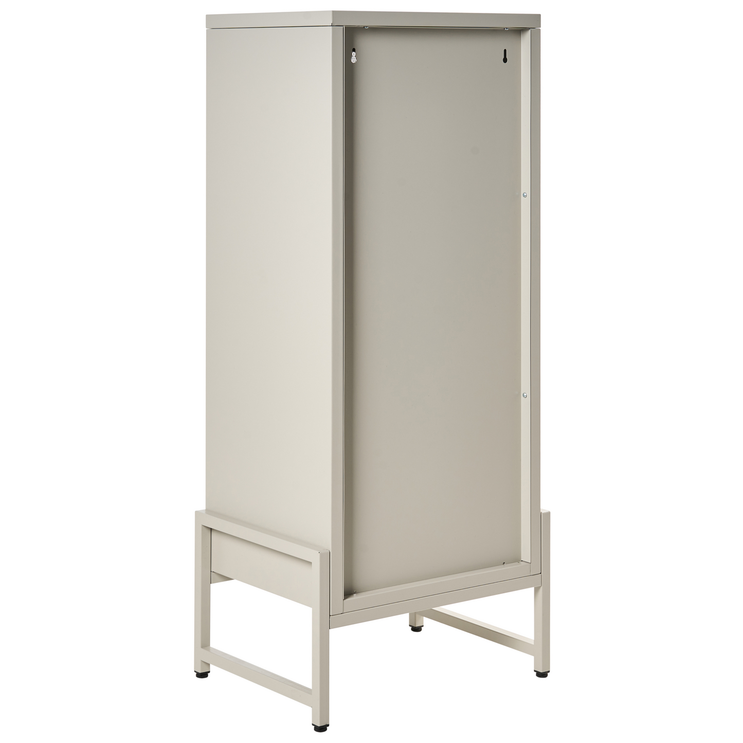 Home 1 Door Beige Cashmere Steel Sideboard With Perforated Doors