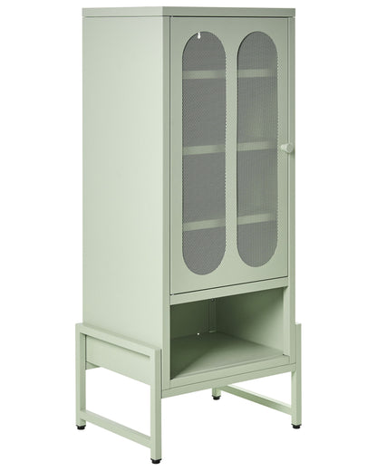 Mint Green Steel One Door Sideboard Five Shelves