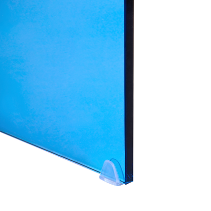 Console Table Blue Glass 90 x 30cm Rectangular Minimalist