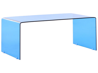 Vogui Glass Coffee Table Blue Semi Transparent 100 x 50cm