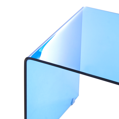 Vogui Glass Coffee Table Blue Semi Transparent 100 x 50cm