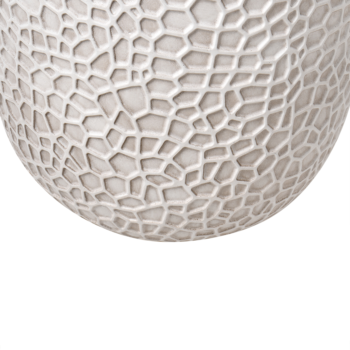 Beige Fibre Clay Flower Pot Planter 41 x 41 x 43cm Round