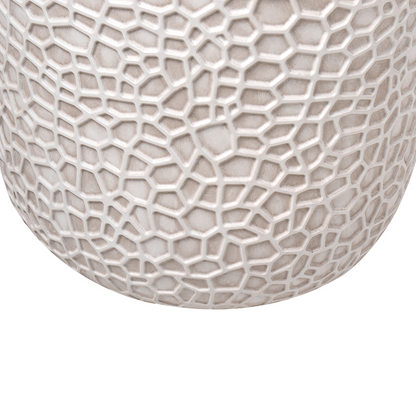 Beige Fibre Clay Flower Pot Modern Indoor Outdoor 43cm