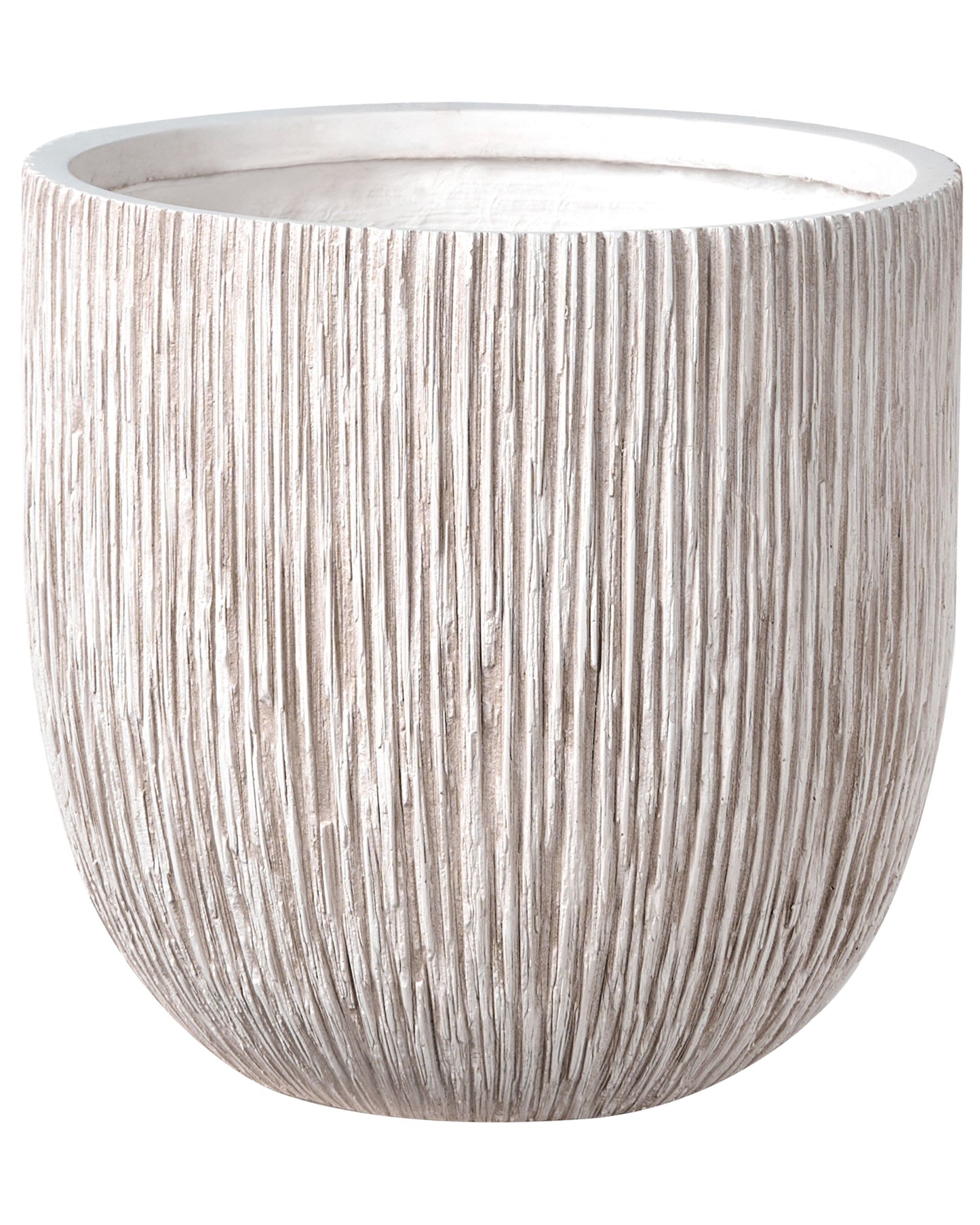 Light Beige Fibre Clay Planter 42cm Indoor Outdoor