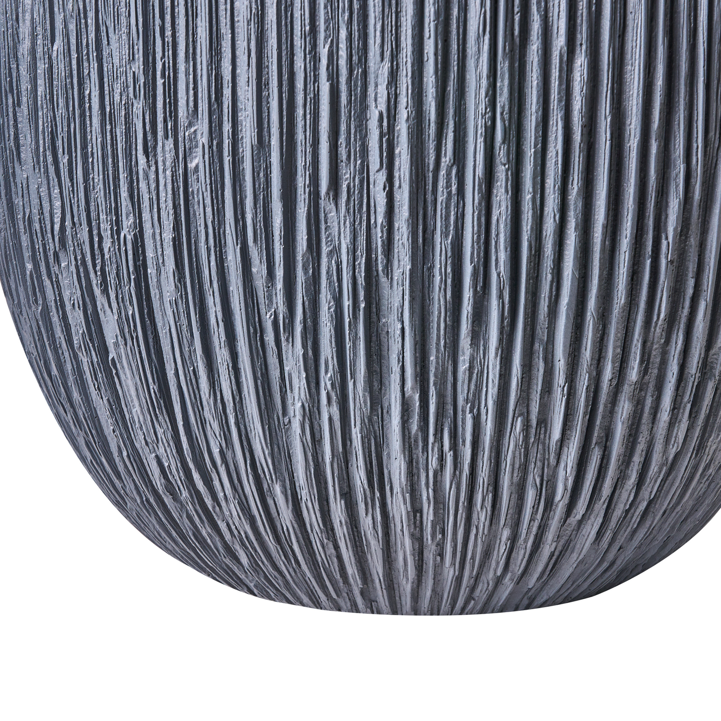 Flower Pot Fibre Clay Fluted Planter 42cm Indoor Outdoor