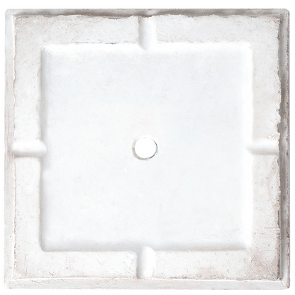 Beige Fibre Clay Planter Fluted Square 42 x 42 x 50cm