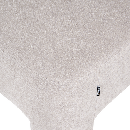 Ottoman Dark Beige Fabric Plush Cylindrical Legs