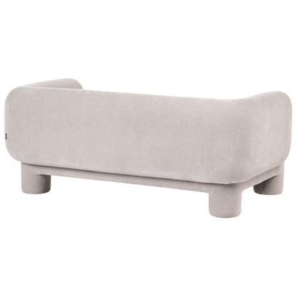 Dark Beige Curved 3 Seater Sofa Loveseat Armchair