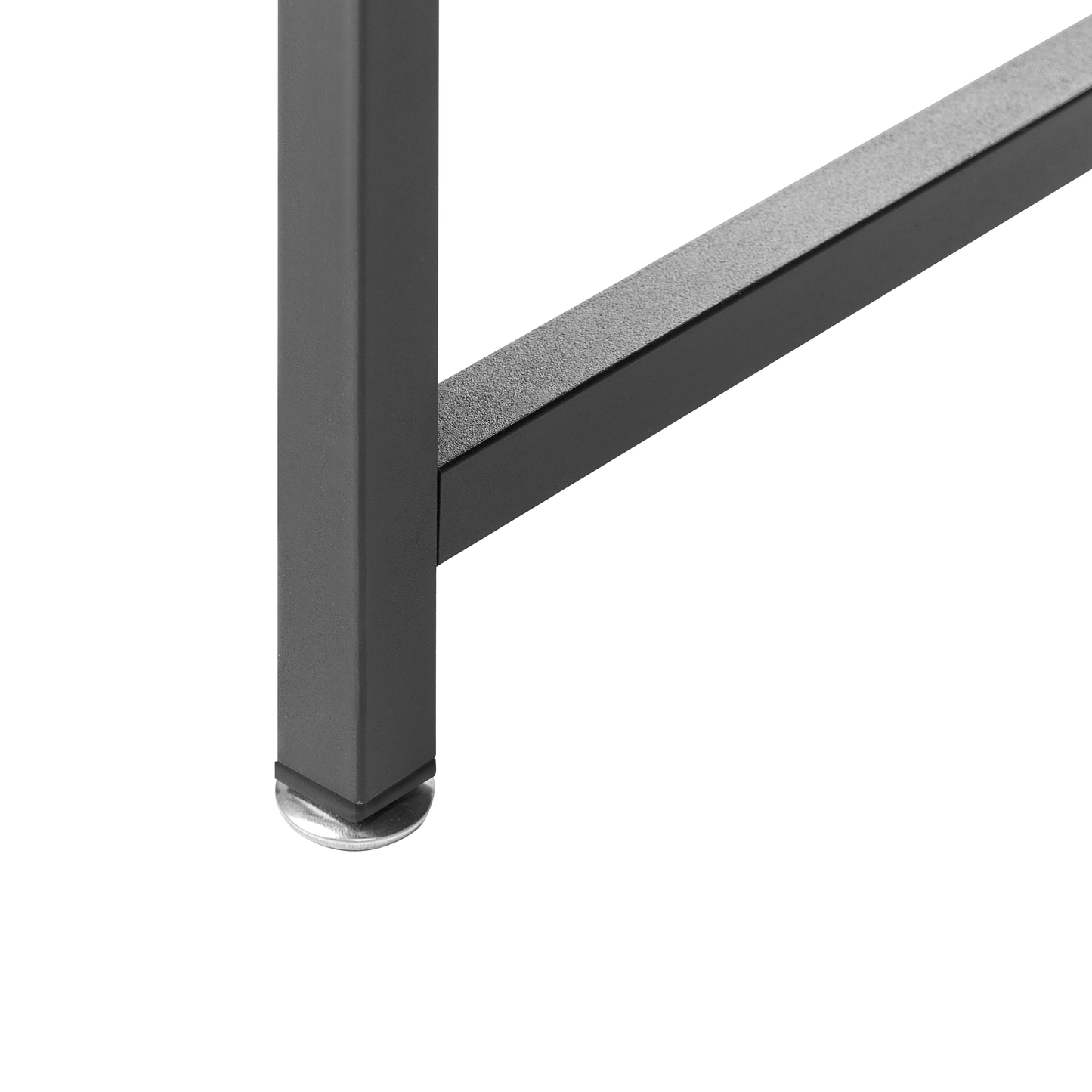 Lumina LED Gaming Desk Black MDF Top Iron Frame 5 Shelves