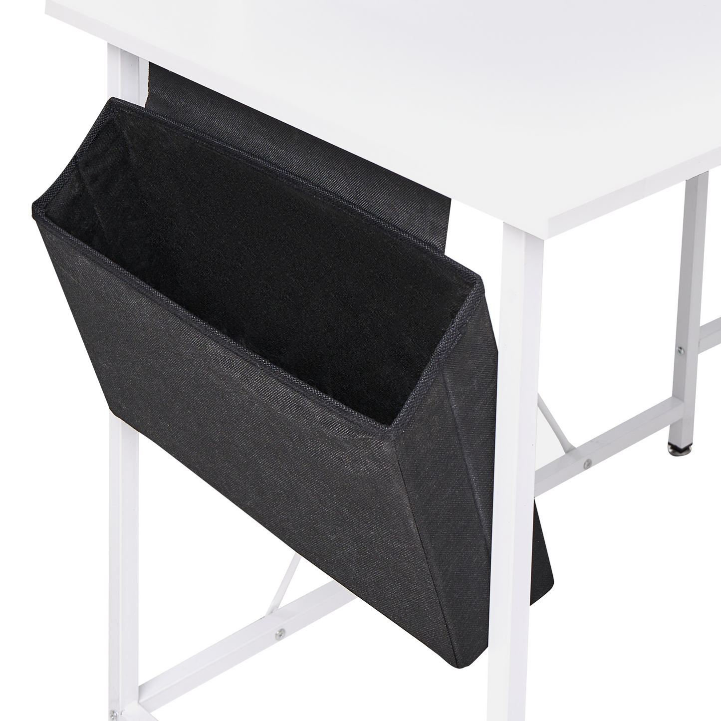 NovaDesk Gaming LED Desk White MDF With Side Pocket