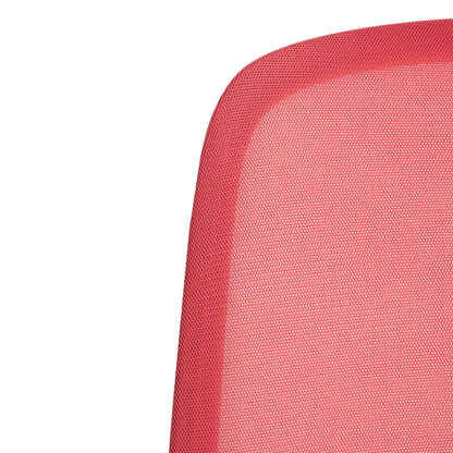Red Mesh Office Chair With Armrests And Adjustable Height