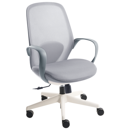 Zenith Office Chair Grey Mesh With Armrests And Tilt Backrest