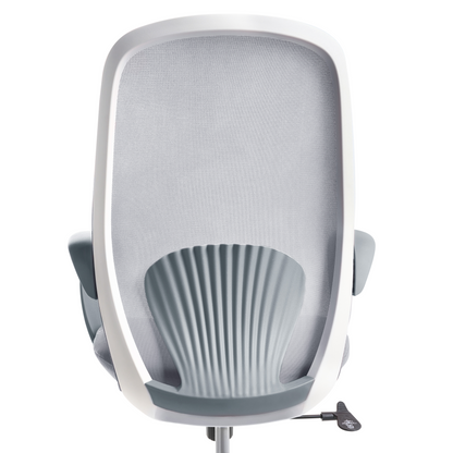Zenith Office Chair Grey Mesh With Armrests And Tilt Backrest