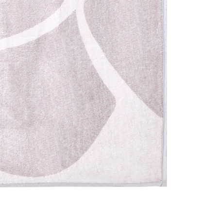 Home Beige Flower Pattern Area Rug 140 x 200cm Anti Slip Backing For Underfloor Heating