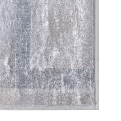 Grey Area Rug 140 x 200cm Modern Geometric Pattern Anti Slip For Underfloor Heating