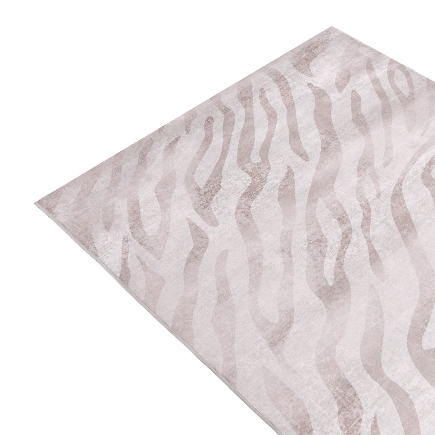 Zebra Area Rug Beige 140 x 200cm Modern Living Room Bedroom Underfloor Heating Anti Slip