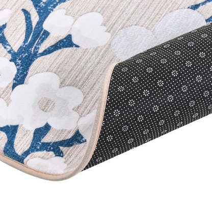 Area Rug Multicolour Fabric 140 x 200cm Modern Floral Pattern Living Room Underfloor Heating Anti Slip