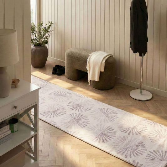 Runner Rug Off White 80 x 300cm Anti Slip Hallway