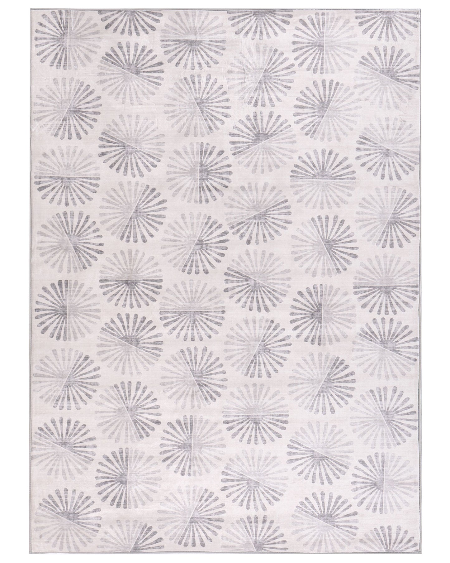 Modern Abstract Area Rug 140 x 200 Off White Anti Slip