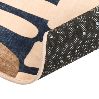 Multicolour Area Rug 140 x 200 Modern Abstract Underfloor Heating