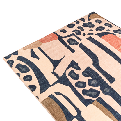 Multicolour Area Rug 140 x 200 Modern Abstract Underfloor Heating