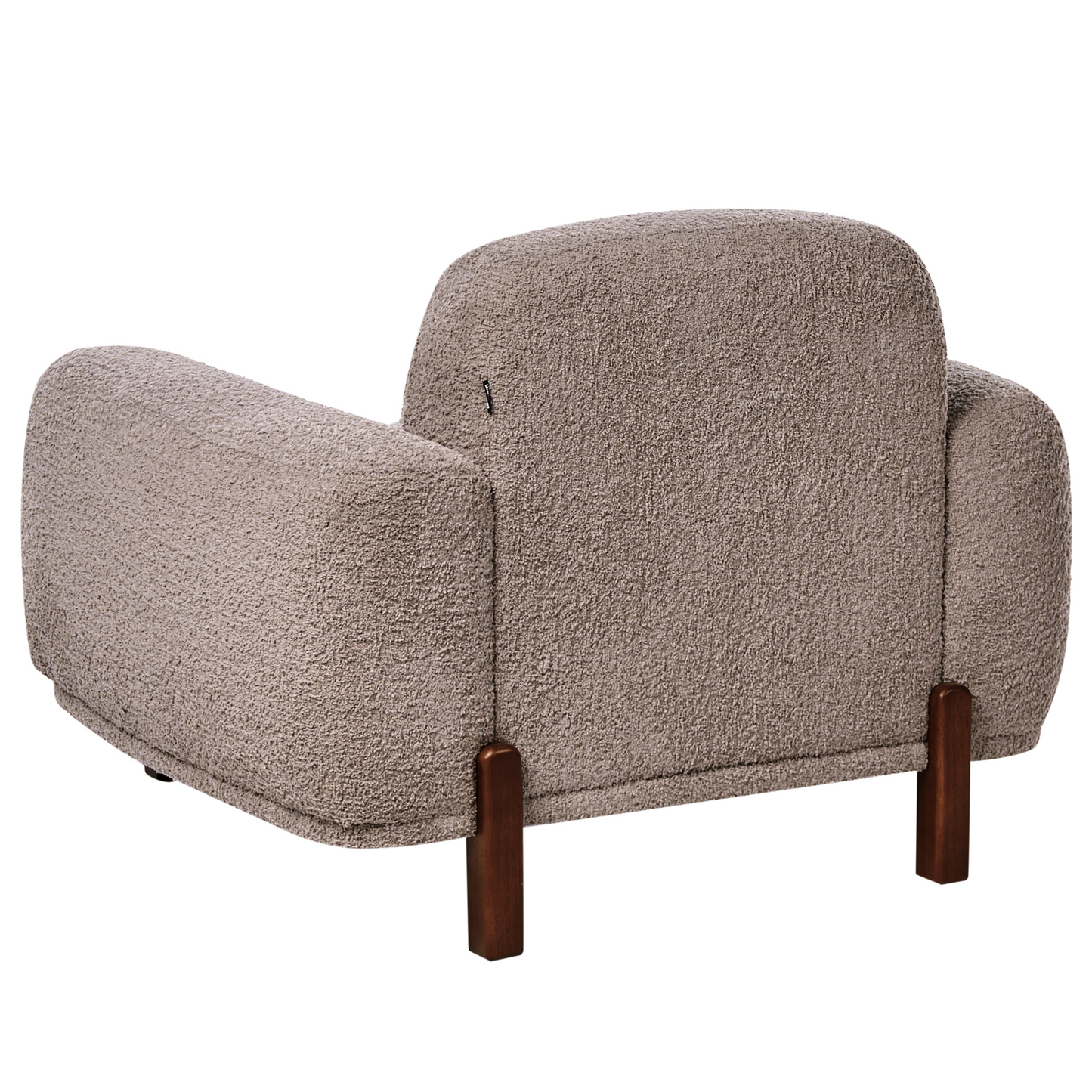Taupe Boucle Upholstery 4 Seater Living Room Set With Two Seater Sofa And Two Armchairs Soft Modern