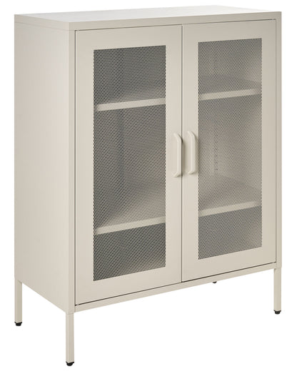 Acme Industrial Office Cabinet Beige 2 Door Metal with Locks