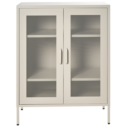 Acme Industrial Office Cabinet Beige 2 Door Metal with Locks
