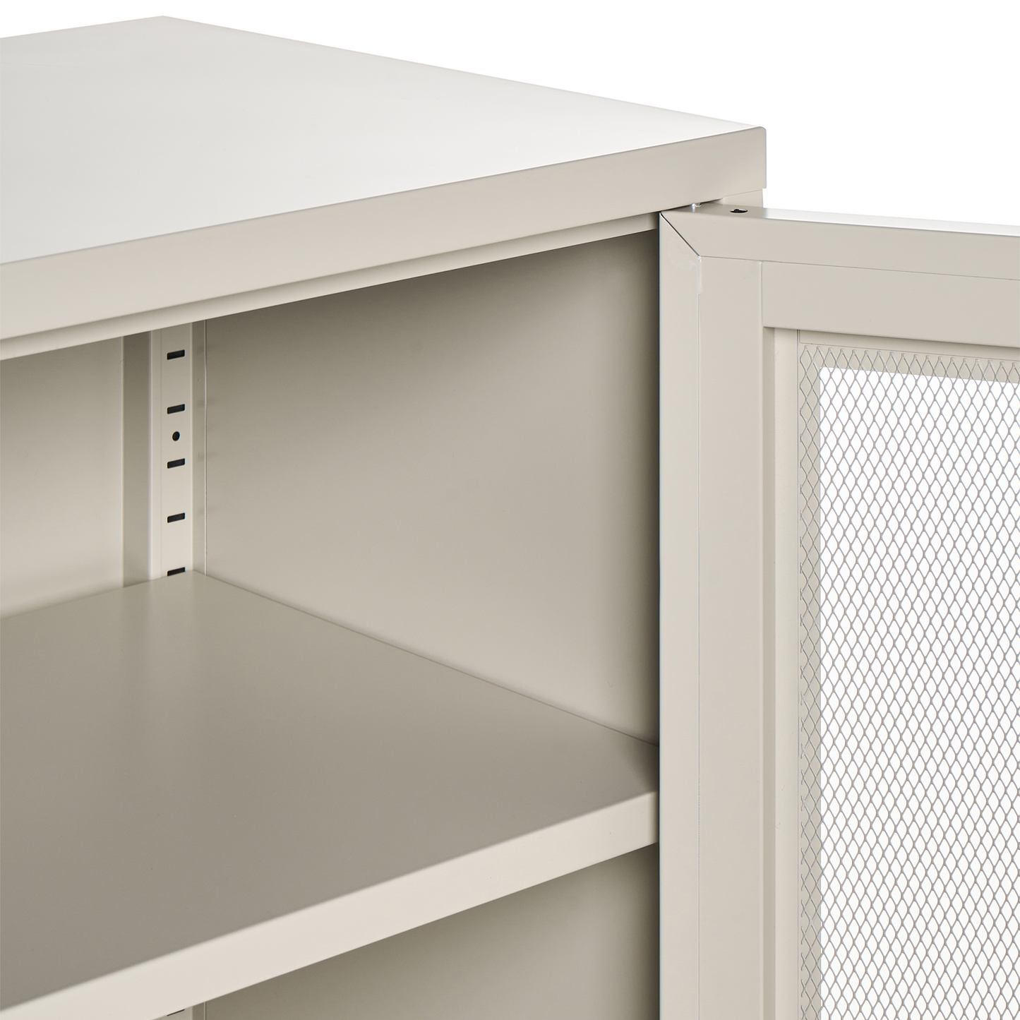 Acme Industrial Office Cabinet Beige 2 Door Metal with Locks