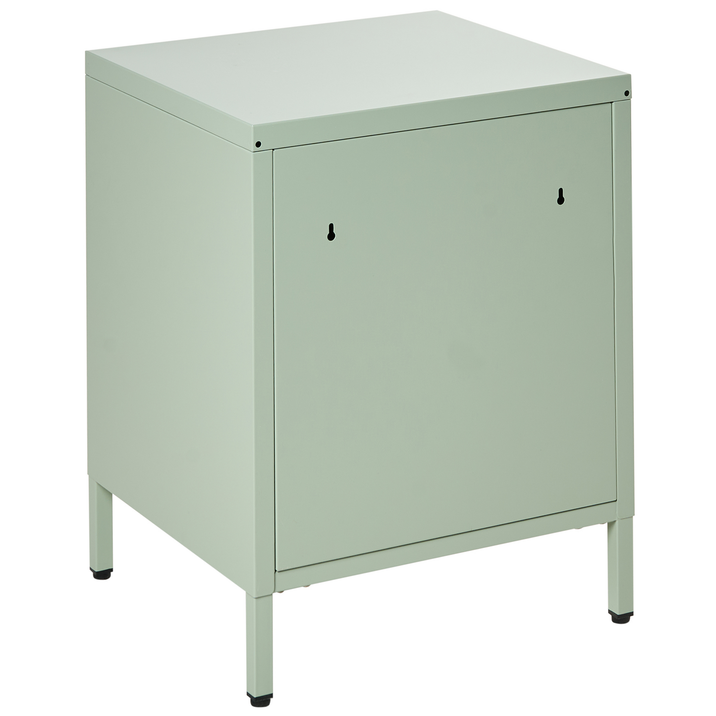 Mint Green Steel Bedside Table Industrial 2 Drawers