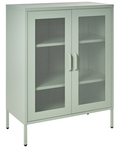 Luxor Mint Green Office Cabinet 2-Door Locking Metal Storage