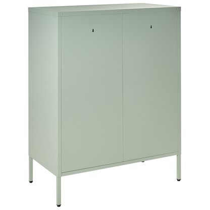 Luxor Mint Green Office Cabinet 2-Door Locking Metal Storage