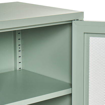 Luxor Mint Green Office Cabinet 2-Door Locking Metal Storage
