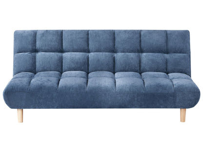 Opaline Home Sofa Bed Blue Fabric 2 Seater With Adjustable Backrest