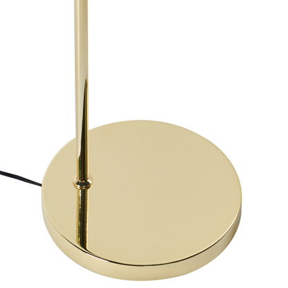 Floor Lamp Gold Metal Base Glass Shade Modern Living