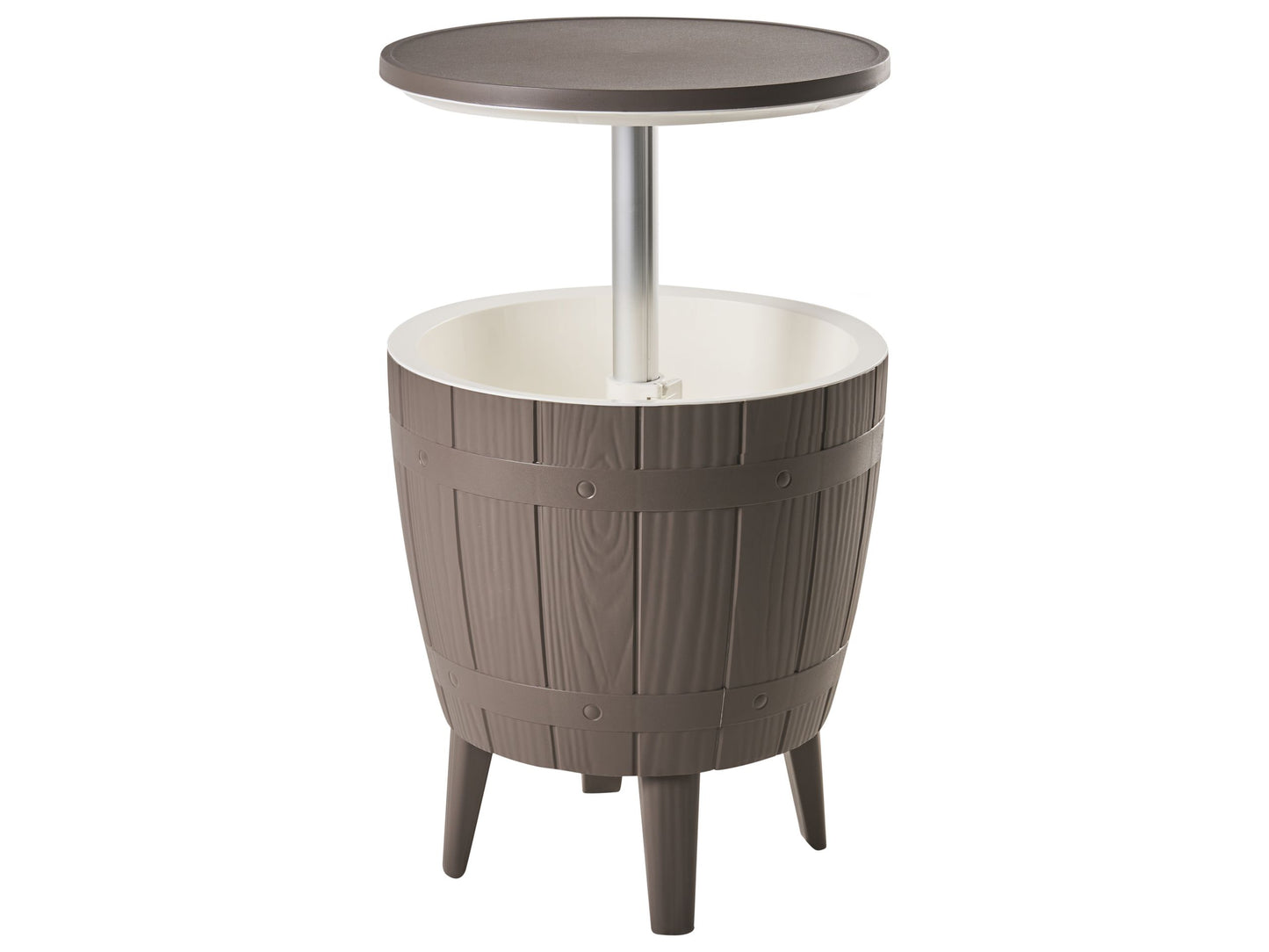Garden Cool Bar Taupe 48cm Built-In Cooler Table Height Adjustment