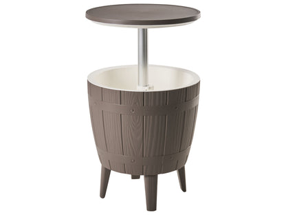 Garden Cool Bar Taupe 48cm Built-In Cooler Table Height Adjustment