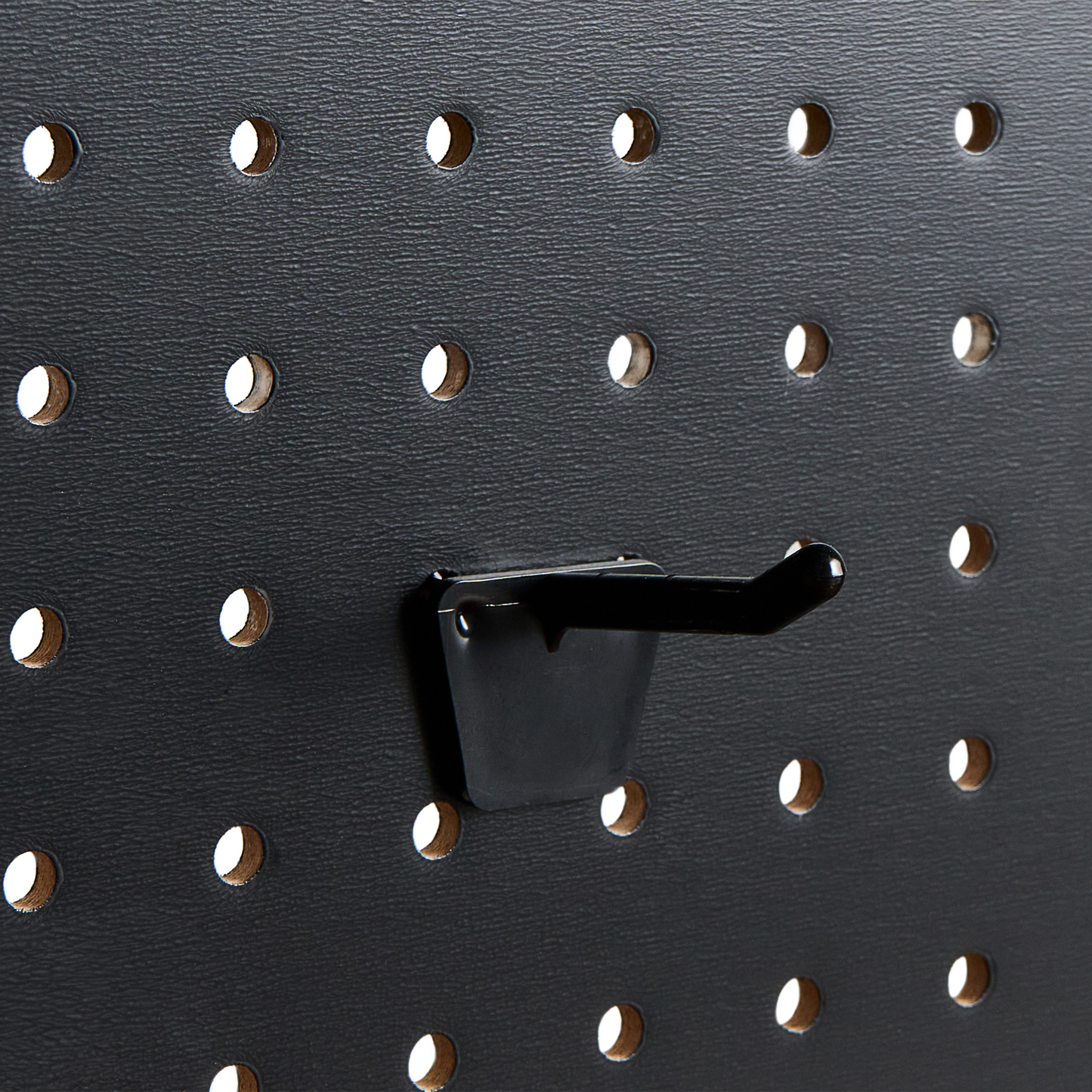 Office Desk With Pegboard Wall Dark Brown