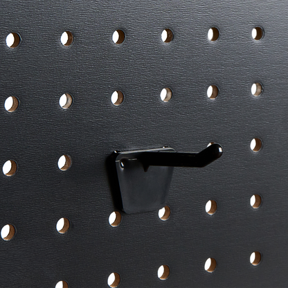 Office Desk With Pegboard Wall Dark Brown