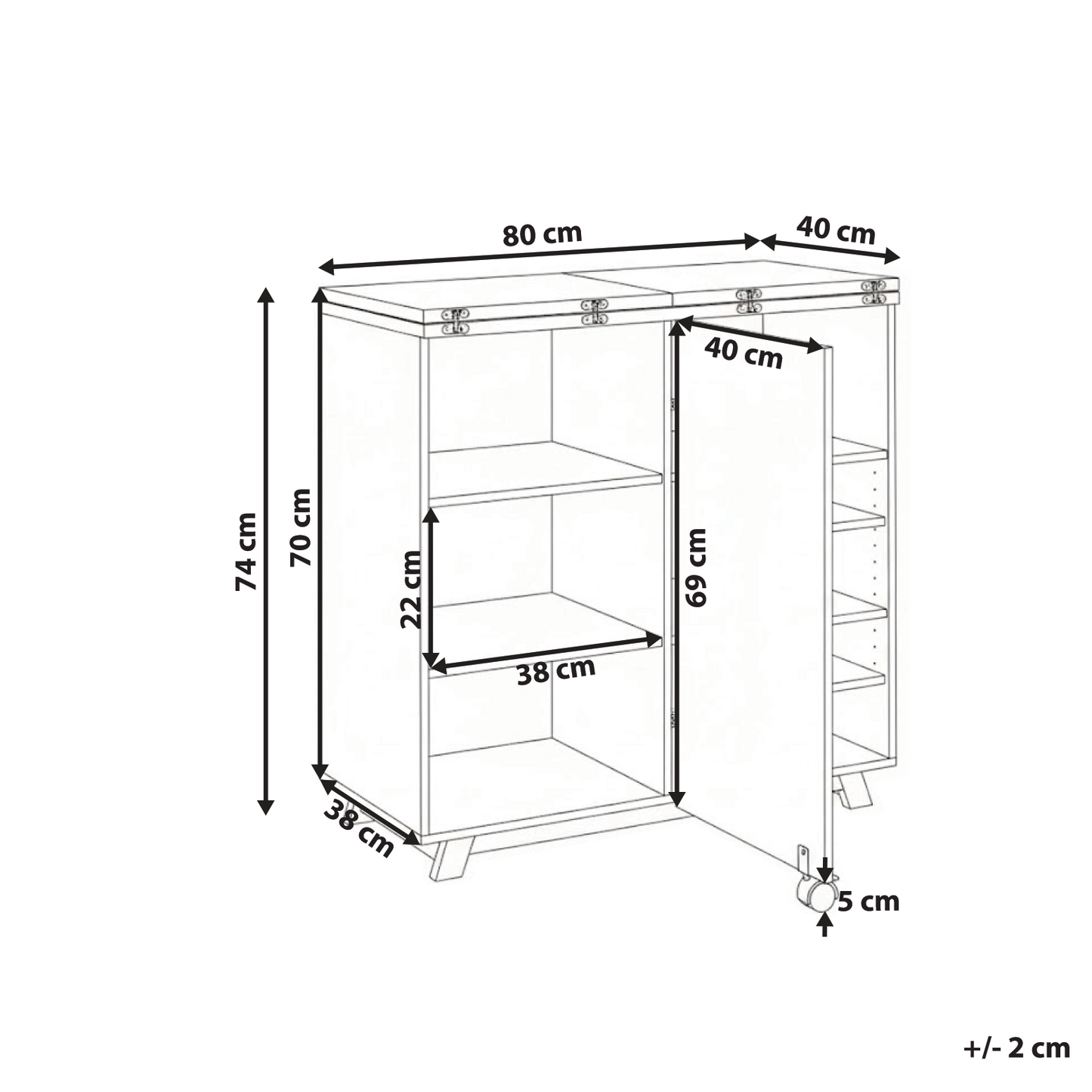 Fold Down Desk With Hidden Cabinet Open Shelves White