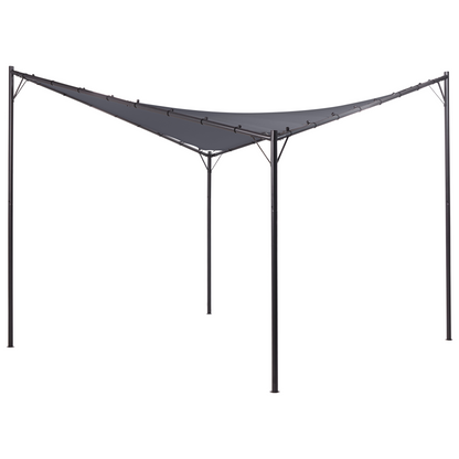 Pergola Dark Grey Polyester Steel 300 x 300cm UV Resistant Garden Pavilion