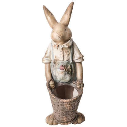 Decor Set Of 2 Multicolour Easter Bunny Figurines Indoor Outdoor