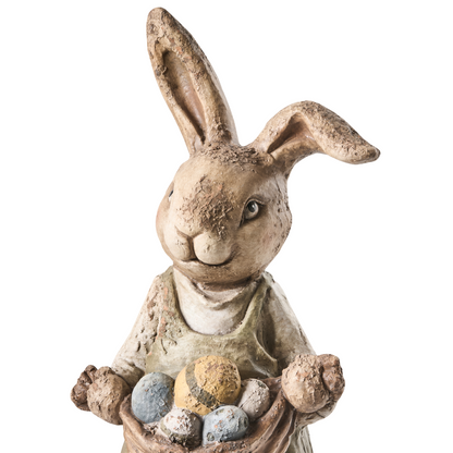 Decor Set Of 2 Multicolour Easter Bunny Figurines Indoor Outdoor